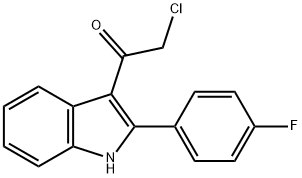 2-CHLORO-1-[2-(4-FLUOROPHENYL)-1H-INDOL-3-YL]ETHANONE Struktur