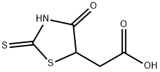 (2-mercapto-4-oxo-4,5-dihydro-1,3-thiazol-5-yl)acetic acid Struktur