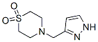 Thiomorpholine, 4-(1H-pyrazol-3-ylmethyl)-, 1,1-dioxide (9CI) Struktur