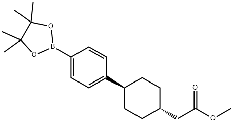 2-[(1r,4r)-4-[4-(tetraMethyl-1,3,2-dioxaborolan-2-yl)phenyl]cyclohexyl]acetate Struktur