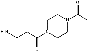 1-(4-ACETYL-PIPERAZINE-1-YL)-3-AMINO-1-PROPANONE HCL Struktur