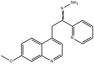 Ethanone, 2-(7-Methoxy-4-quinolinyl)-1-(2-pyridinyl)-, hydrazone Struktur