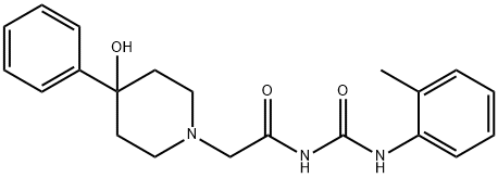 1-[(4-Hydroxy-4-phenylpiperidino)acetyl]-3-(o-tolyl)urea Struktur