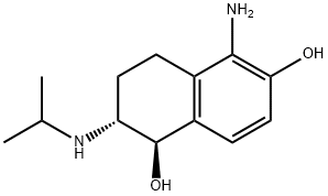 5-amino-6-hydroxy-2-isopropylamino-1,2,3,4-tetrahydronaphthalene-1-ol Struktur