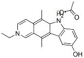 2-ethyl-9-hydroxy-5,11-dimethyl-6H-pyrido[4,3-b]carbazolium acetate Struktur