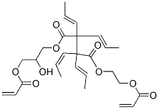 2-hydroxy-3-[(1-oxoallyl)oxy]propyl 2-[(1-oxoallyl)oxy]ethyl tetrapropenylsuccinate  Struktur