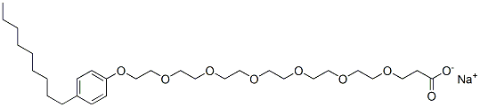 21-(4-Nonylphenoxy)-4,7,10,13,16,19-hexaoxahenicosanoic acid sodium salt Struktur