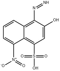 4-Diazenyl-3-hydroxy-8-nitro-1-naphthalenesulfonic acid Struktur