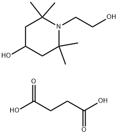 Butanedioic acid polymer with 4-Hydroxy-2,2,6,6-tetramethyl-1-piperidineethanol Structure