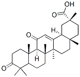 (20beta)-3,11-dioxoolean-12-en-29-oic acid  Struktur