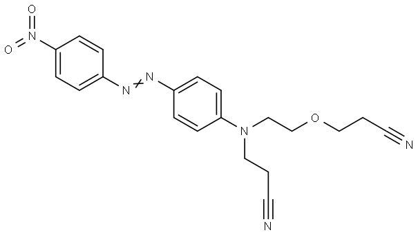 3-[[2-(2-cyanoethoxy)ethyl][4-[(4-nitrophenyl)azo]phenyl]amino]propiononitrile Struktur