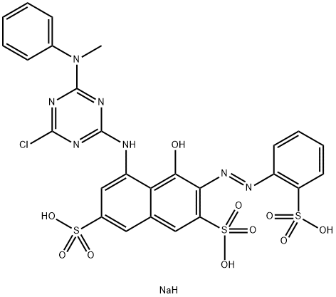 Trinatrium-5-[[4-chlor-6-(methylphenylamino)-1,3,5-triazin-2-yl]amino]-4-hydroxy-3-[(2-sulfonatophenyl)azo]naphthalin-2,7-disulfonat