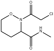 2H-1,2-Oxazine-3-carboxamide, 2-(chloroacetyl)tetrahydro-N-methyl- (9CI) Struktur