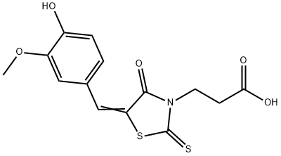 3-[(5Z)-5-(4-HYDROXY-3-METHOXYBENZYLIDENE)-4-OXO-2-THIOXO-1,3-THIAZOLIDIN-3-YL]PROPANOIC ACID Struktur