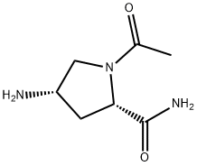 2-Pyrrolidinecarboxamide, 1-acetyl-4-amino-, (2S,4S)- (9CI) Struktur