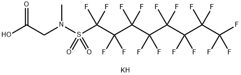 potassium N-[(heptadecafluorooctyl)sulphonyl]-N-methylglycinate Struktur