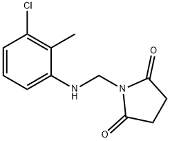 N-(2-Methyl-3-chloroanilinomethyl)succinimide Struktur