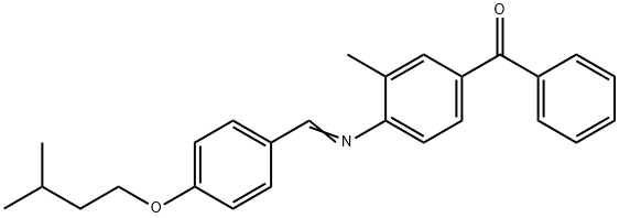 4-[(p-Isopentyloxybenzylidene)amino]-3-methylbenzophenone Struktur