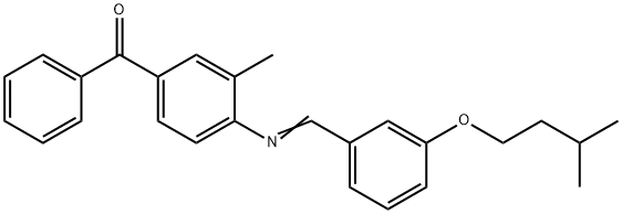 4-[(m-Isopentyloxybenzylidene)amino]-3-methylbenzophenone Struktur