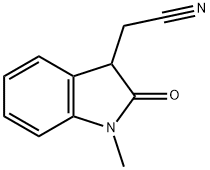 (1-METHYL-2-OXO-2,3-DIHYDRO-1H-INDOL-3-YL)ACETONITRILE Struktur