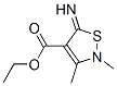 4-Isothiazolecarboxylicacid,2,5-dihydro-5-imino-2,3-dimethyl-,ethylester(9CI) Struktur