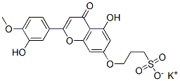 potassium 3-[5-hydroxy-2-(3-hydroxy-4-methoxy-phenyl)-4-oxo-chromen-7- yl]oxypropane-1-sulfonate Struktur