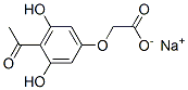 sodium 2-(4-acetyl-3,5-dihydroxy-phenoxy)acetate Struktur