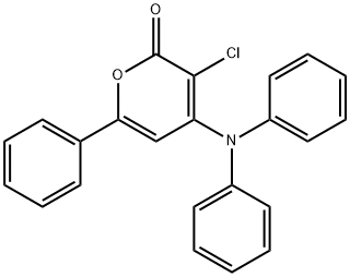 3-chloro-4-(diphenylamino)-6-phenyl-pyran-2-one Struktur