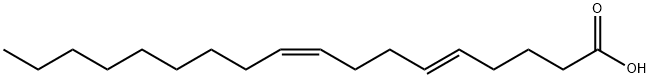 (5E,9Z)-5,9-Octadecadienoic acid Struktur