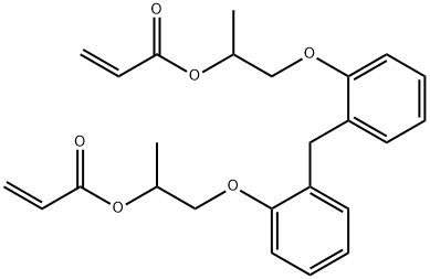 methylenebis[2,1-phenyleneoxy(1-methyl-2,1-ethanediyl)] diacrylate Struktur