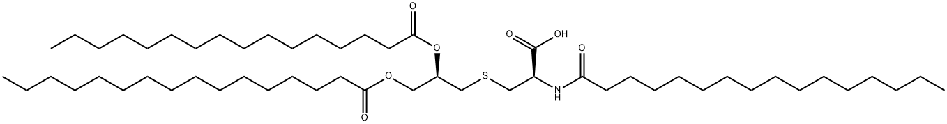 N-ALPHA-PALMITOYL-S-[2,3-BIS(PALMITOYLOXY)-(2RS)-PROPYL]-L-CYSTEINE Struktur