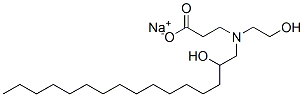 sodium N-(2-hydroxyethyl)-N-(2-hydroxyhexadecyl)-beta-alaninate Struktur