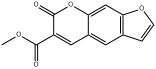 Methyl 7-oxo-7H-furo(3,2-g)(1)benzopyran-6-carboxylate Struktur