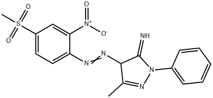 2,4-dihydro-5-methyl-4-[[4-(methylsulphonyl)-2-nitrophenyl]azo]-2-phenyl-3H-pyrazol-3-imine Struktur