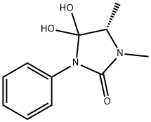 2-Imidazolidinone,4,4-dihydroxy-1,5-dimethyl-3-phenyl-,(5S)-(9CI) Struktur