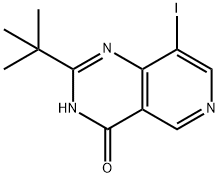 2-tert-butyl-8-iodopyrido[4,3-d]pyriMidin-4(3H)-one Struktur