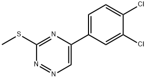 5-(2,4-Dichlorophenyl)-3-methylthio-1,2,4-triazine Struktur