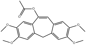 10-Acetoxy-2,3,7,8-tetramethoxy-5H-dibenzo[a,d]cycloheptene Struktur