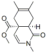 cis-4a,5,8,8a-Tetrahydro-4a-methoxycarbonyl-2,6,7-trimethyl-1(2H)-isoquinolone Struktur