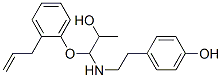 4-hydroxyphenethylamino-3-(2-allyl)phenoxypropan-2-ol Struktur