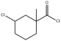 Cyclohexanecarbonyl chloride, 3-chloro-1-methyl- (9CI) Struktur