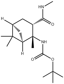 (1R,2R,3S,5R)-(2,6,6-TRIMETHYL-3-METHYLCARBAMOYL-BICYCLO[3.1.1]HEPT-2-YL)-CARBAMIC ACID TERT-BUTYL ESTER Struktur