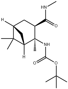 (1S,2S,3R,5S)-(2,6,6-TRIMETHYL-3-METHYLCARBAMOYL-BICYCLO[3.1.1]HEPT-2-YL)-CARBAMIC ACID TERT-BUTYL ESTER Struktur