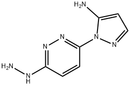 2-(6-hydrazinylpyridazin-3-yl)pyrazol-3-amine Struktur