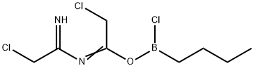 N1-[1-[(Butylchloroboryl)oxy]-2-chloroethylidene]-2-chloroethanimidamide Struktur