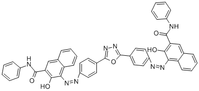 4,4'-[1,3,4-OXADIAZOLE-2,5-DIYLBIS(4,1-PHENYLENEAZO)] BIS[3-HYDROXY-N-PHENYL]-2-NAPHTHALENECARBOXAMIDE Struktur