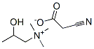 (2-hydroxypropyl)trimethylammonium cyanoacetate Struktur