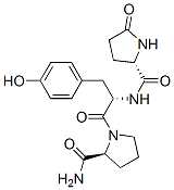 pyroglutamyl-tyrosyl-prolinamide Struktur