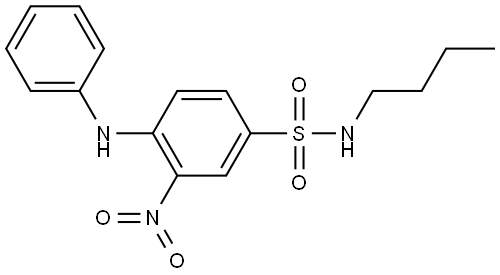 4-anilino-N-butyl-3-nitrobenzenesulphonamide  Struktur