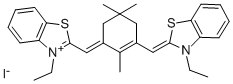 3-ETHYL-2-[(3-([3-ETHYL-1,3-BENZOTHIAZOL-2(3H)-YLIDENE]METHYL)-2,5,5-TRIMETHYL-2-CYCLOHEXEN-1-YLIDENE)METHYL]-1,3-BENZOTHIAZOL-3-IUM IODIDE Struktur